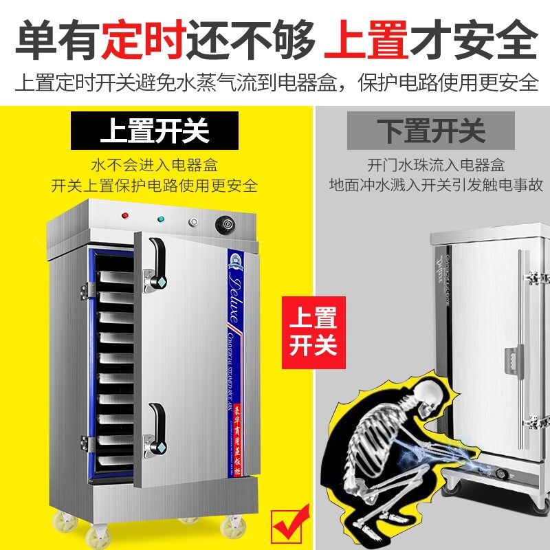 好货乐宇蒸饭柜商用电蒸箱家用小型蒸柜燃气蒸饭车蒸米饭全自动蒸