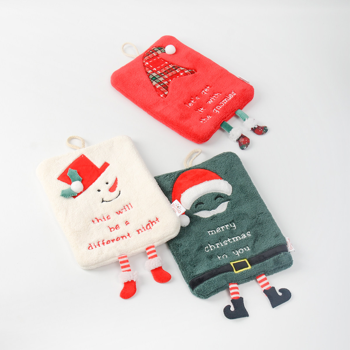 oakliving圣诞可爱擦手巾挂饰加厚珊瑚绒毛巾圣诞装饰厨房毛巾,家庭/个人清洁工具,厨房擦手巾,淘宝优惠券,粉丝福利购,淘宝优惠卷