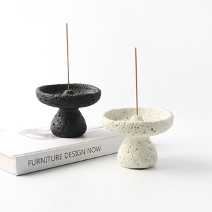 oakliving侘寂风线香香插家用复古中式 檀香高级创意熏香底座托盘