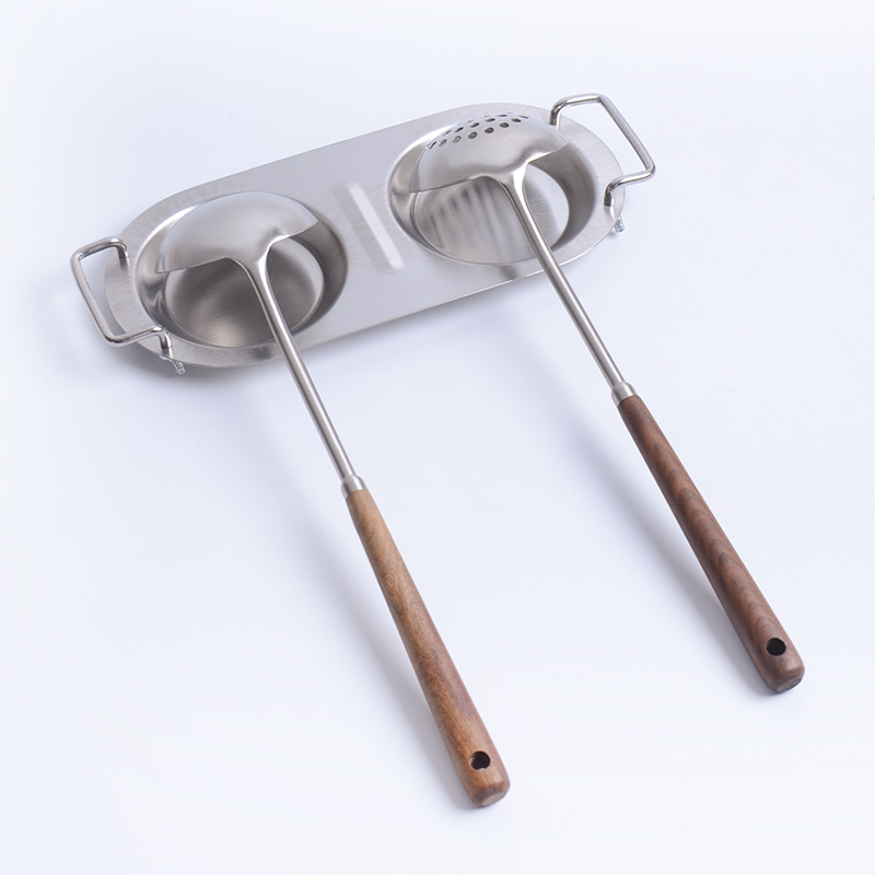 304不锈钢勺子oakliving漏勺