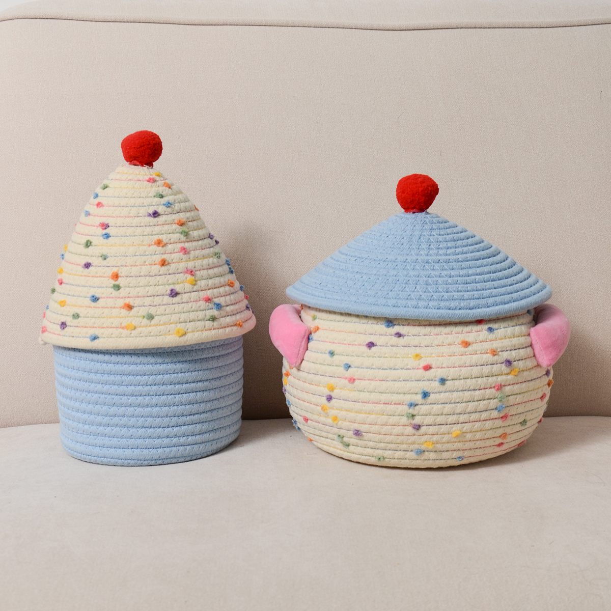 oakliving收纳篮棉绳编织