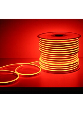 12v柔性防水橙光灯带 led橘黄色复古招牌橙色橘红色高亮软管长条