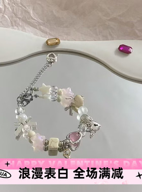 爱神降临 高颜值手链vintage女生手饰送闺蜜手串钛钢链条送女友