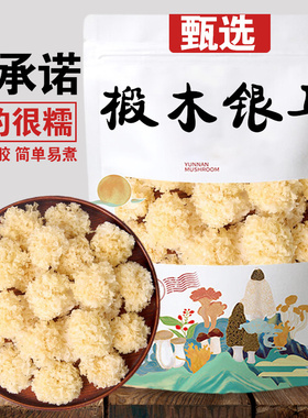 椴木小银耳干货非特级无熏硫白木耳软糯易出胶非净重古田农家特产