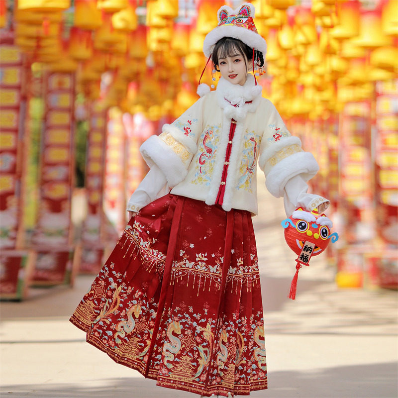 醉欢楼_龙凤贺岁 原创明制汉服女2025新款秋冬季拜年服马面裙古装,女装/女士精品,汉服半身裙,淘宝优惠券,粉丝福利购,淘宝优惠卷