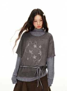 2/24 00:00【上新当天2件9.5折】尺尺间Lsland 假两件上衣