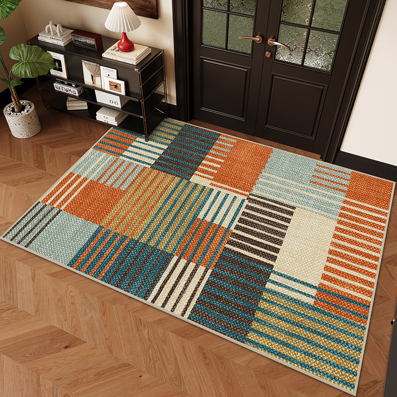 圈绒地垫入户门垫美式复古客厅进门地毯防滑耐脏门口玄关脚垫定制,居家布艺,入户地垫,淘宝优惠券,粉丝福利购,淘宝优惠卷