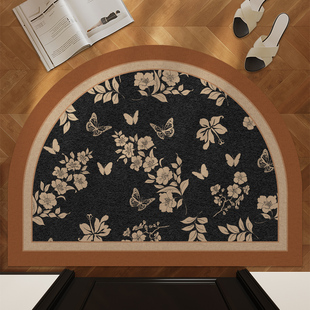 丝圈门口地垫半圆入户门垫室外法式覆古进门玄关脚垫耐脏防滑地毯