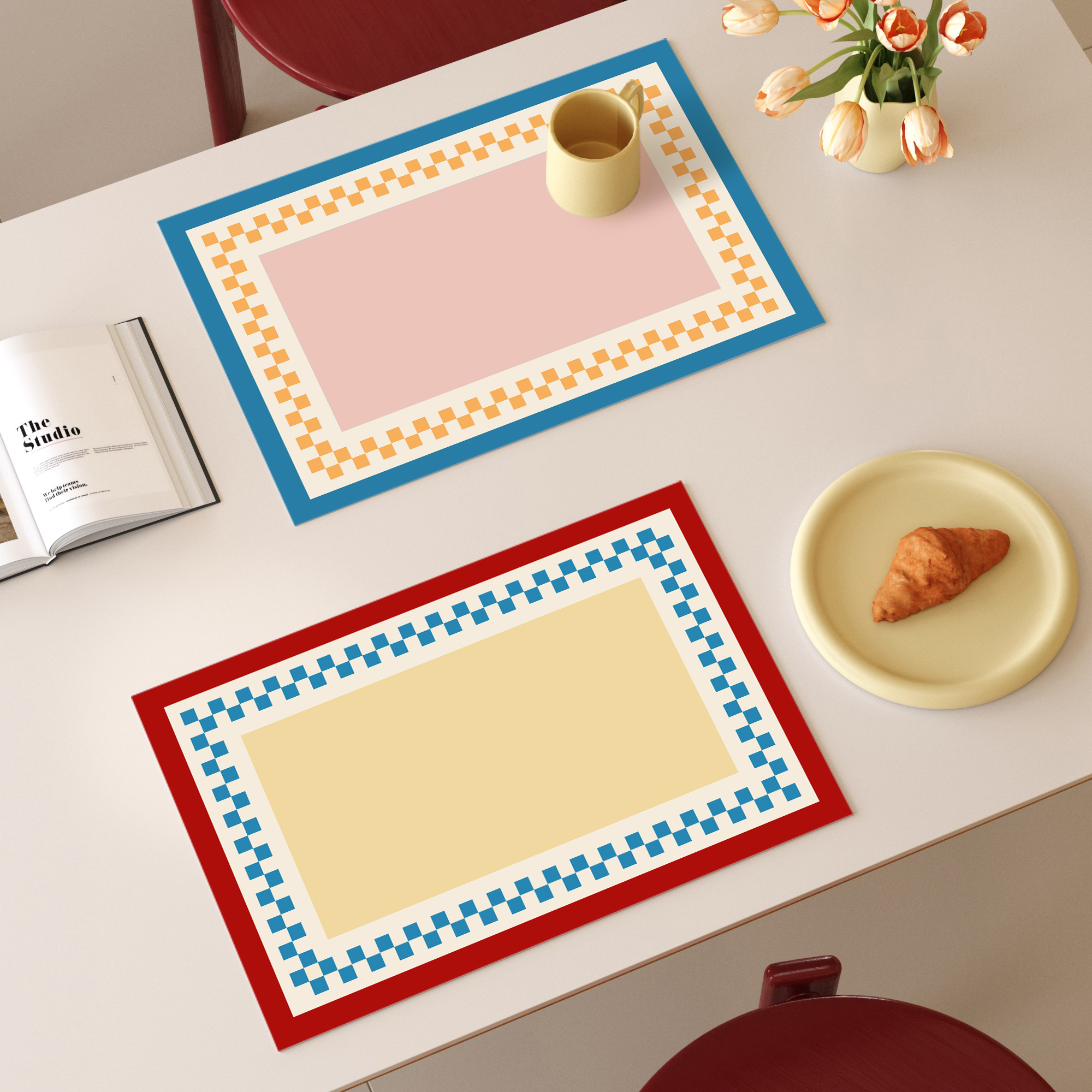 多巴胺西餐垫家用防水防油防烫餐桌保护垫酒店餐盘垫高级感隔热垫