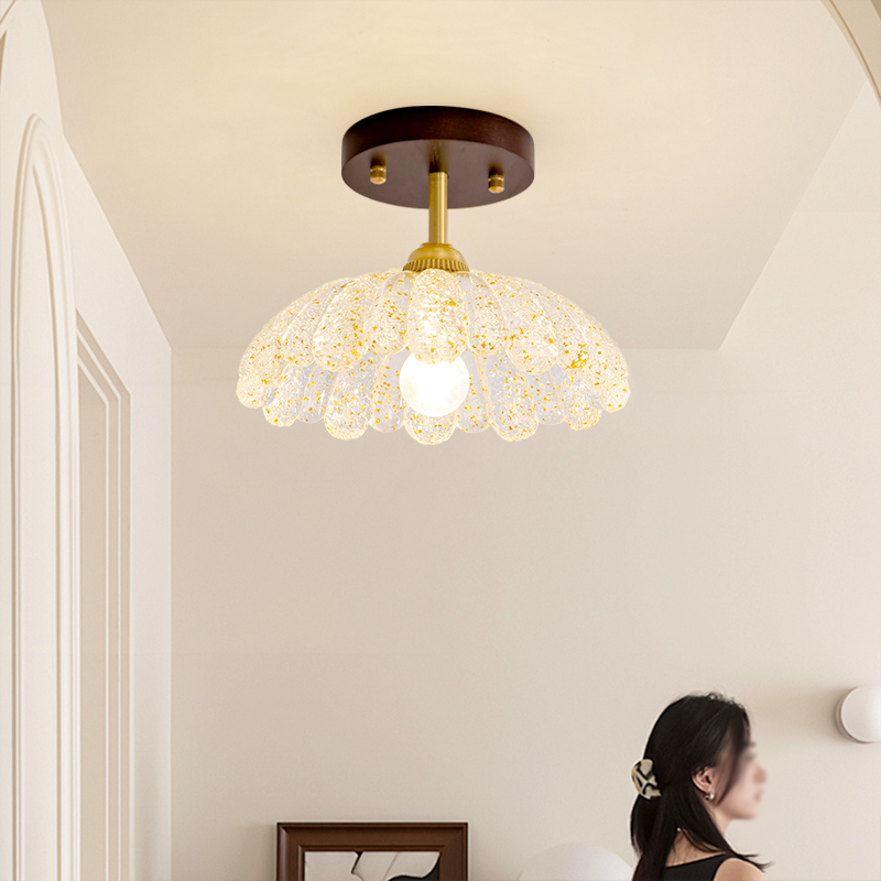 南瓜全铜过道灯法式田园衣帽间阳台楼梯间进门入户玄关人体感应灯