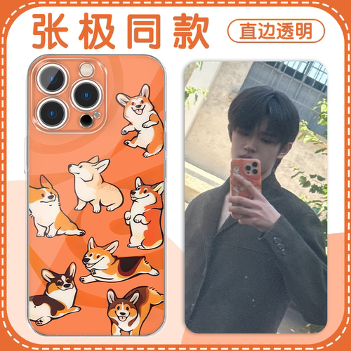 张极同款柯基小狗高透软壳