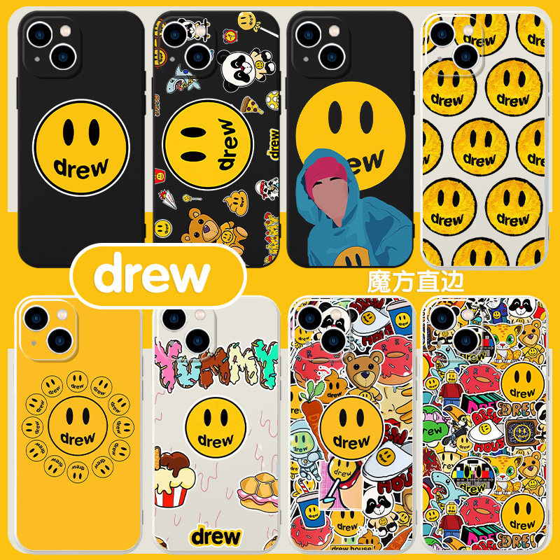 drew手机壳苹果13适用华为mate40pro笑脸house表情iphone12promax同款