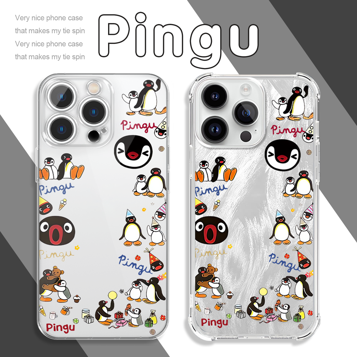 Pingu企鹅手机壳小企鹅高透壳