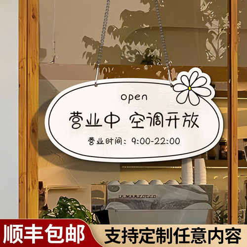 正在营业中挂牌店铺门口欢迎