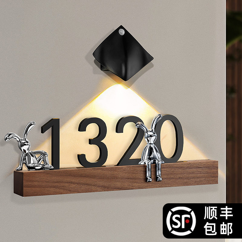 玩偶门牌订制号码牌家用装饰挂牌