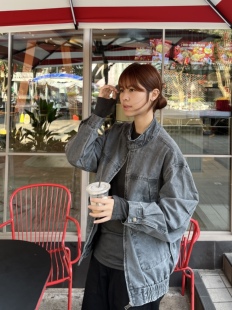 肥阿玛日系美式复古休闲重工做旧大口袋工装夹克男女秋冬上衣外套