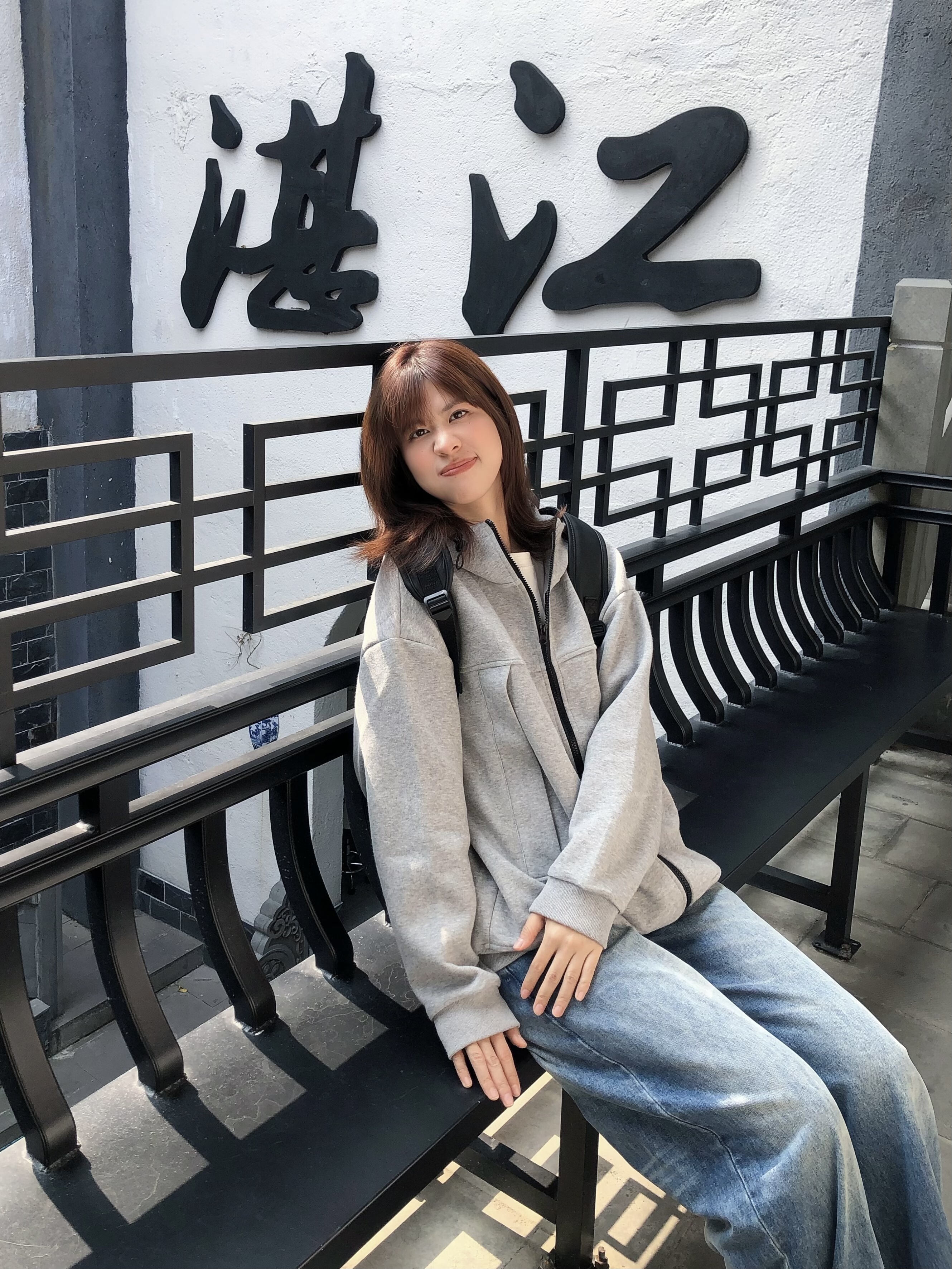 肥阿玛日系中性男女同款秋冬大口袋工装连帽卫衣宽松休闲外套上衣