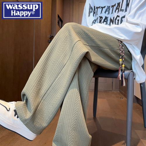wassuphappy潮流百搭休闲裤男