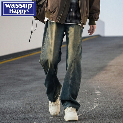 wassuphappy潮流百搭牛仔裤男