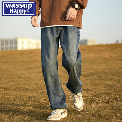 潮流百搭牛仔裤男wassuphappy