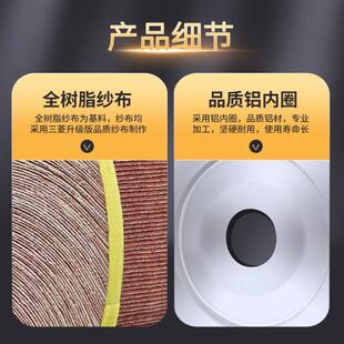 包邮 千页轮千叶轮抛光轮沙皮纸打磨轮卡盘页轮砂布轮300