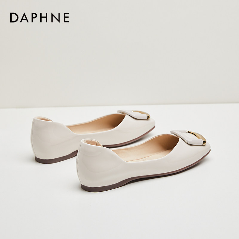 达芙妮daphne~舒适至上!超软小皮鞋小仙女款软底软皮浅口豆豆鞋