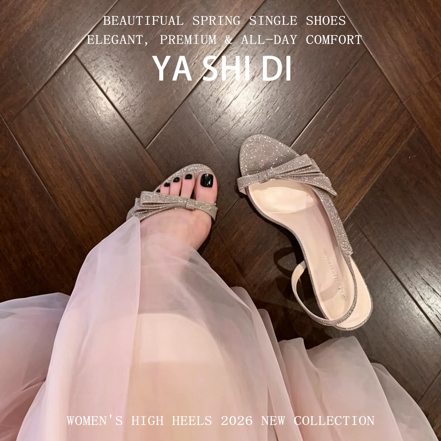 羊皮！凉鞋女款夏季2026新款超火外穿时尚高级感显高不累脚高跟鞋