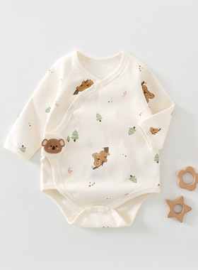 KIKOBABY宝宝a类衣服初生宝宝三角爬包屁衣纯棉婴儿爬服newborn