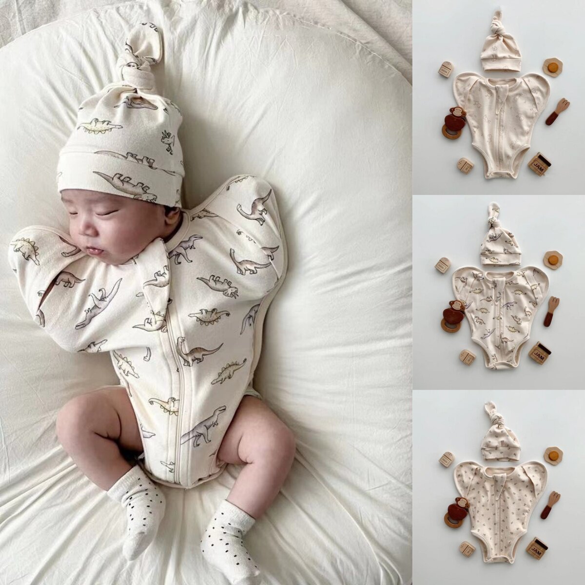 KIKOBABY婴幼童卡通碎花空调房防踢睡觉哈衣新生儿棉防惊包被月子