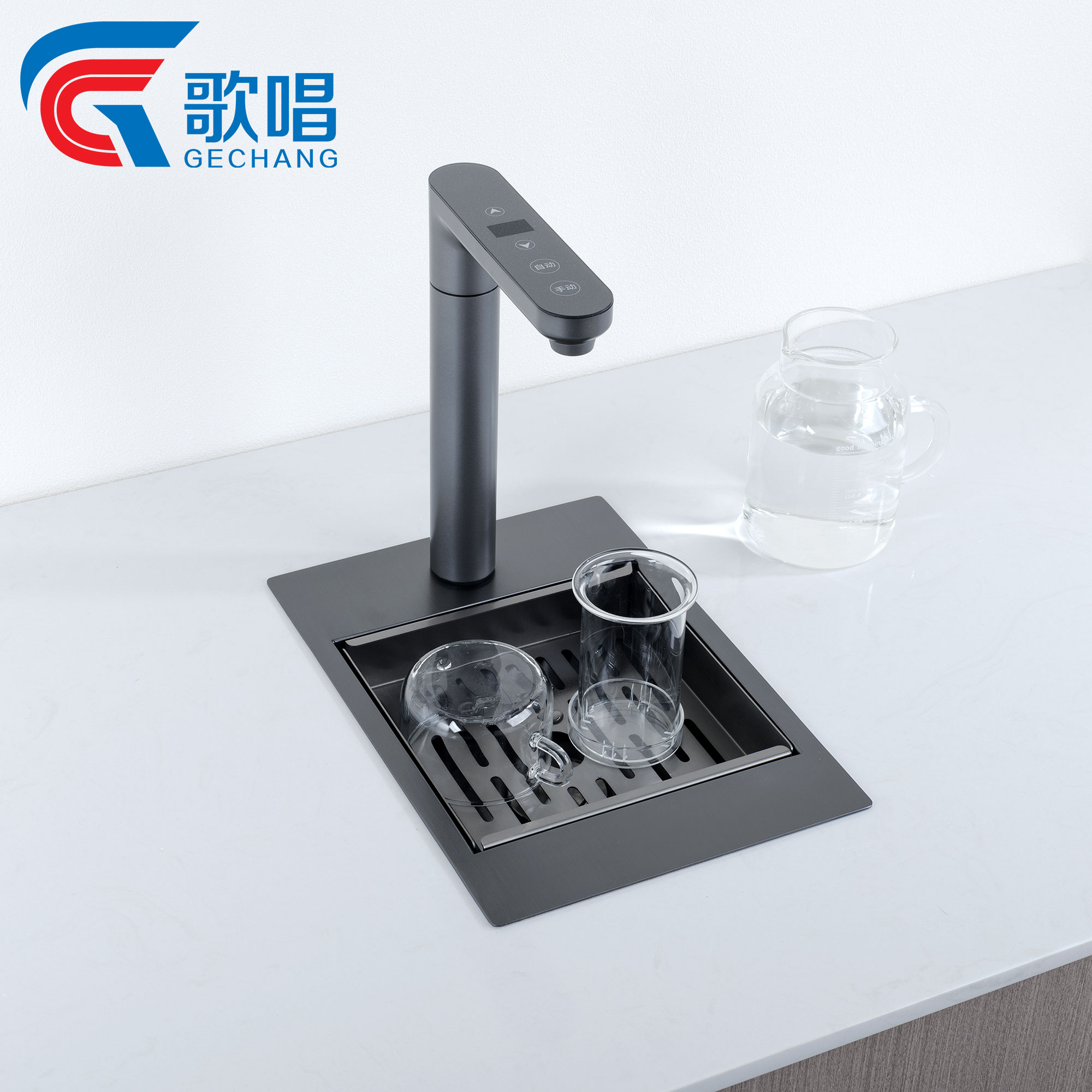 迷你超浅接水盘管线机专用水槽图片