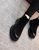 休闲男皮鞋 1383广州秋冬潮流时尚 黑色鞋 高帮男士 头层牛皮休闲新款