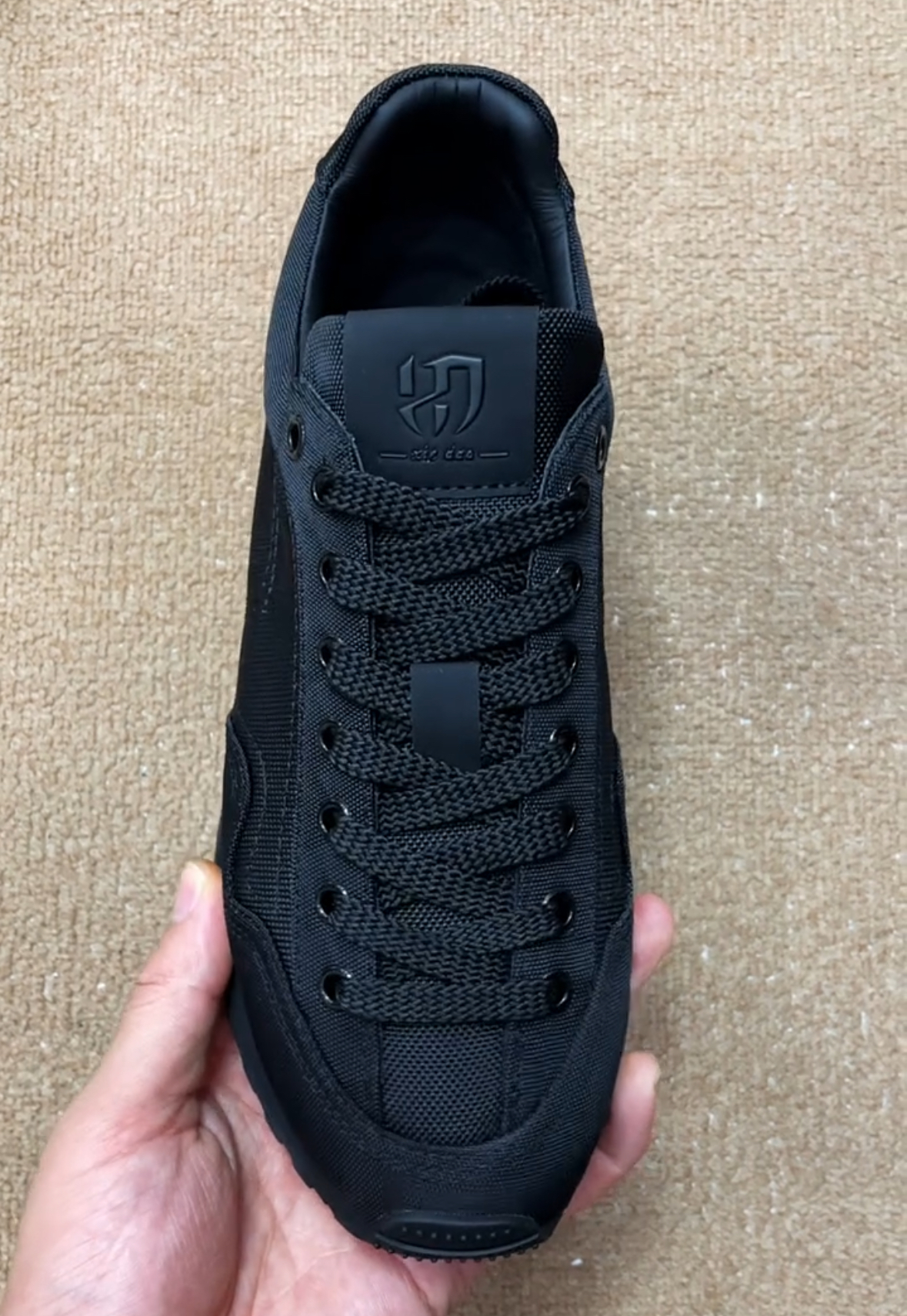 男士早秋新品黑武士科技布厚底休闲阿甘板鞋潮流时尚系带单鞋2523