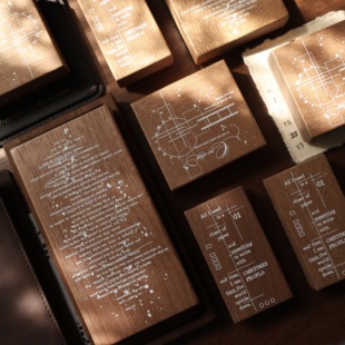 壹洱文创第16期新品【打底印章】沙比利打底手账印章红橡胶