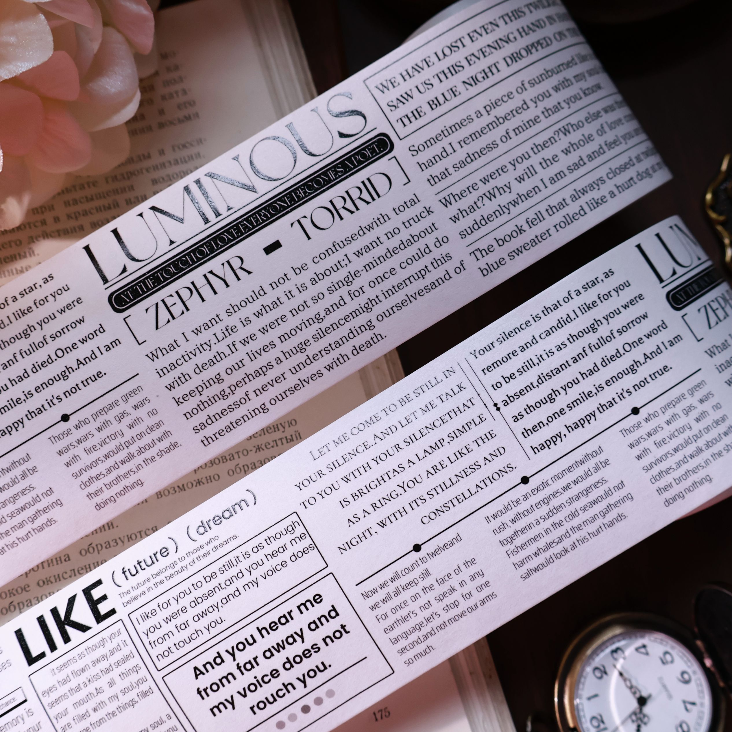 和纸胶带字素手账PET轻复古素材