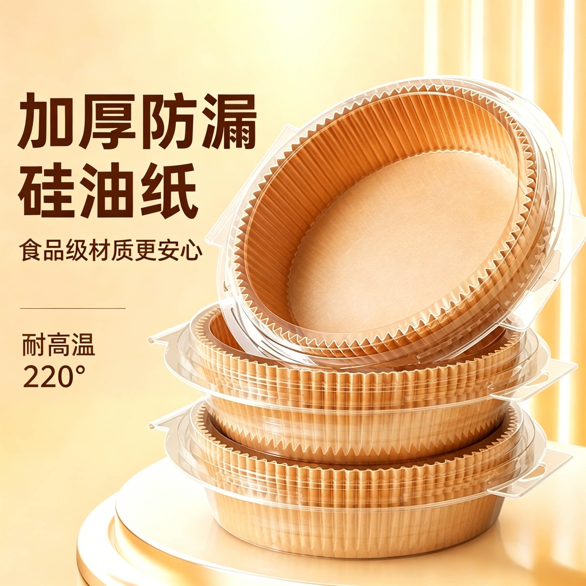空气炸锅加厚硅油纸吸塑盒装