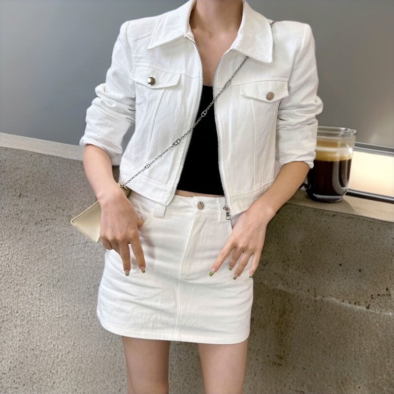 工作室原创早秋慵懒牛仔套装女款感长袖时尚高腰爆款2025新款高级