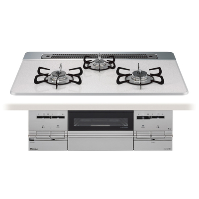 日本原装进口百乐满燃气灶BRILLIO嵌入式三眼灶燃气烤盘厨房用品