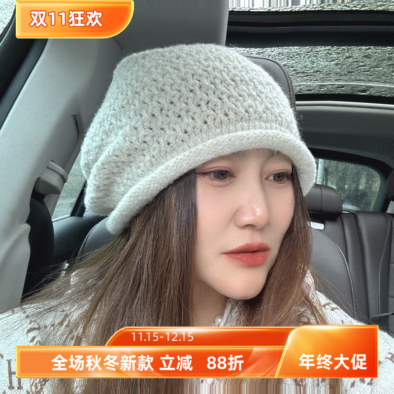韩国代购羊毛堆堆帽女冬