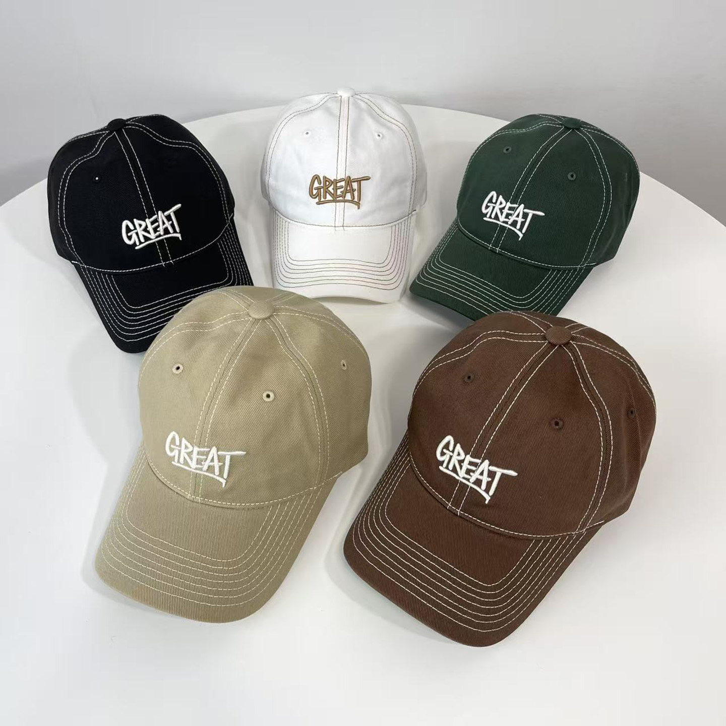 韩国代购刺绣字母棉质棒球帽青年