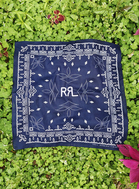 外贸纯原出口RRL美式经典复古纯棉大方巾bandana阿美咔叽头巾配饰