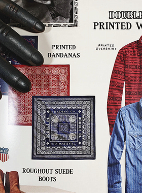 纯原订单 125美金RRL民族风印花纯棉休闲露营流行领巾方巾搭配饰
