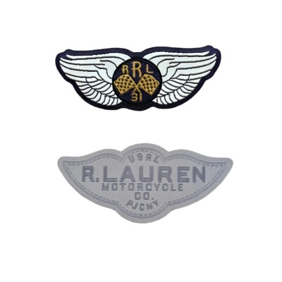 RRL POLO经典个性异形DIY刺绣布章布贴布标徽章臂章补丁 带背胶款