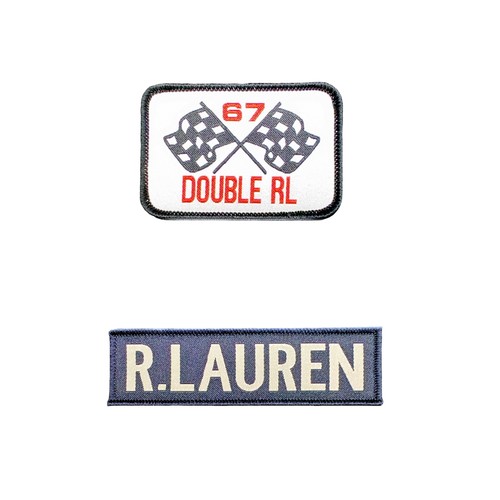RRL RL美式复古长方形袖章布章布贴徽章臂章补丁 魔术贴背胶可选