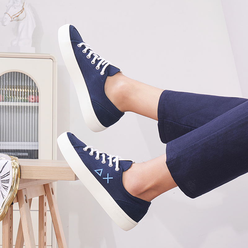 SUN68意大利时尚休闲透气帆布鞋