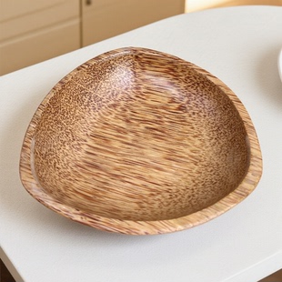 天然手工椰木碟子工艺品实木木碗环保无漆饭碗原木儿童碗餐具定制