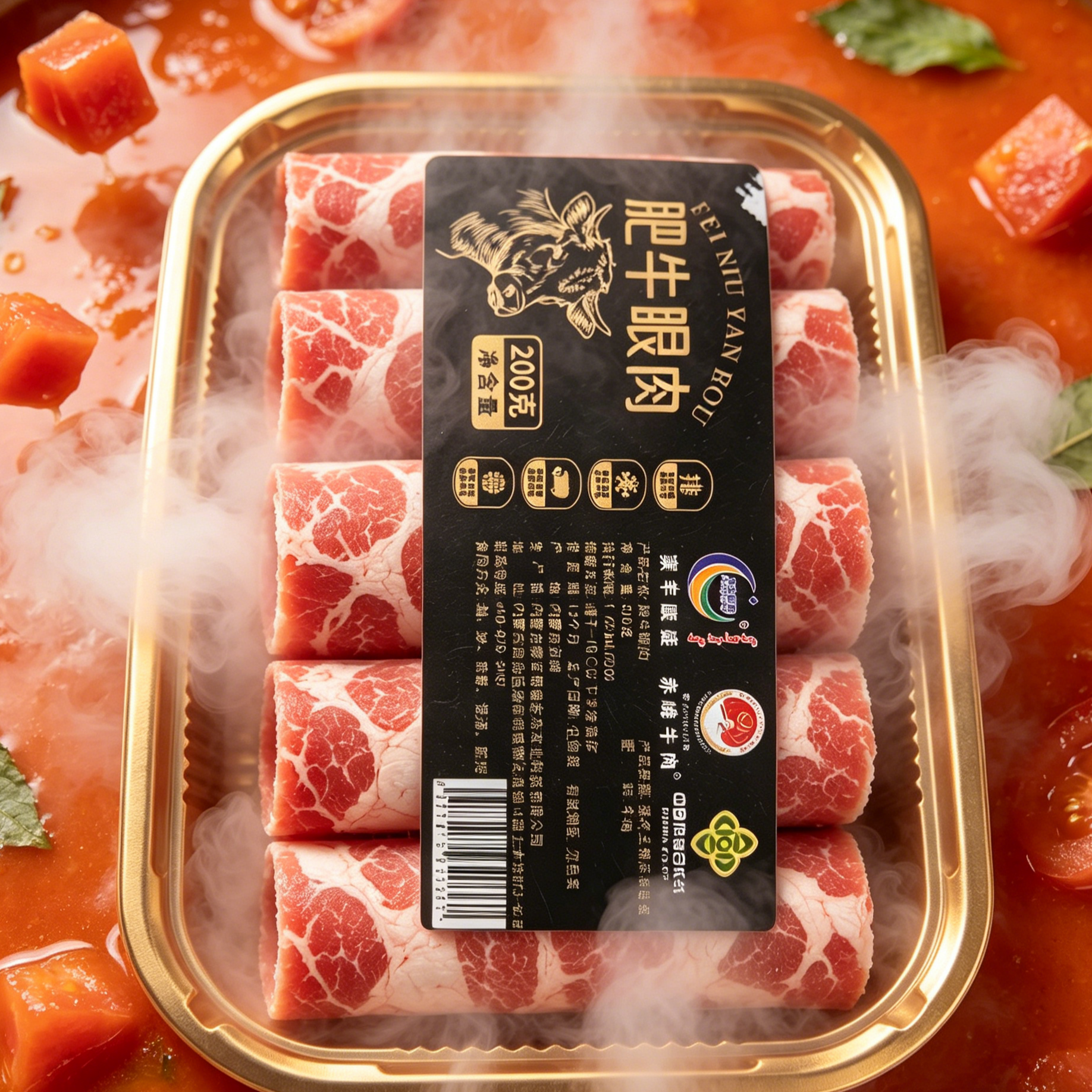 赤峰牛肉肥牛片蒙羊康盛肥牛卷牛肉卷片涮火锅食材肥牛眼肉1000g
