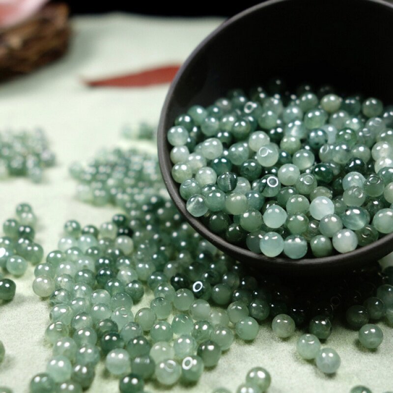 玉石散珠石英岩玉diy手工制作材料手链串珠饰品配件