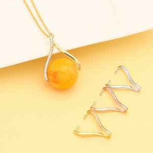 吊坠万能扣头镀金佛公翡翠玉石镀银卡扣项链连接头扣平安扣夹扣