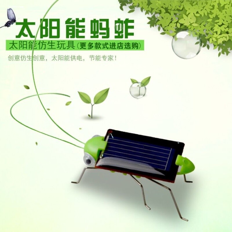 创意课堂教学生日礼物蛊惑益智儿童玩具太阳能蚂蚱玩具