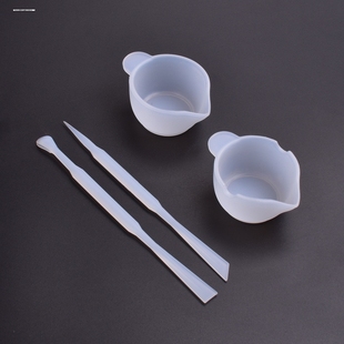 硅胶调胶杯迷你uv配色颜料杯子滴胶调色搅拌棒量杯分装硅胶杯碗